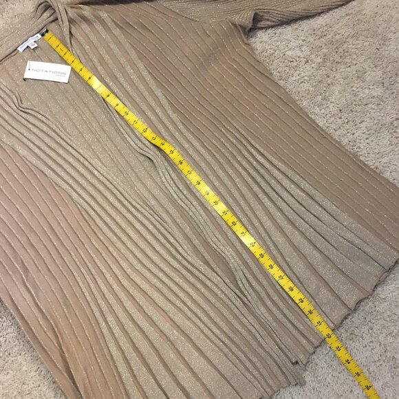 NWT Sparkly Ribbed Rayon Art Deco Cozily Decadent Open Cardigan - Picture 11 of 16